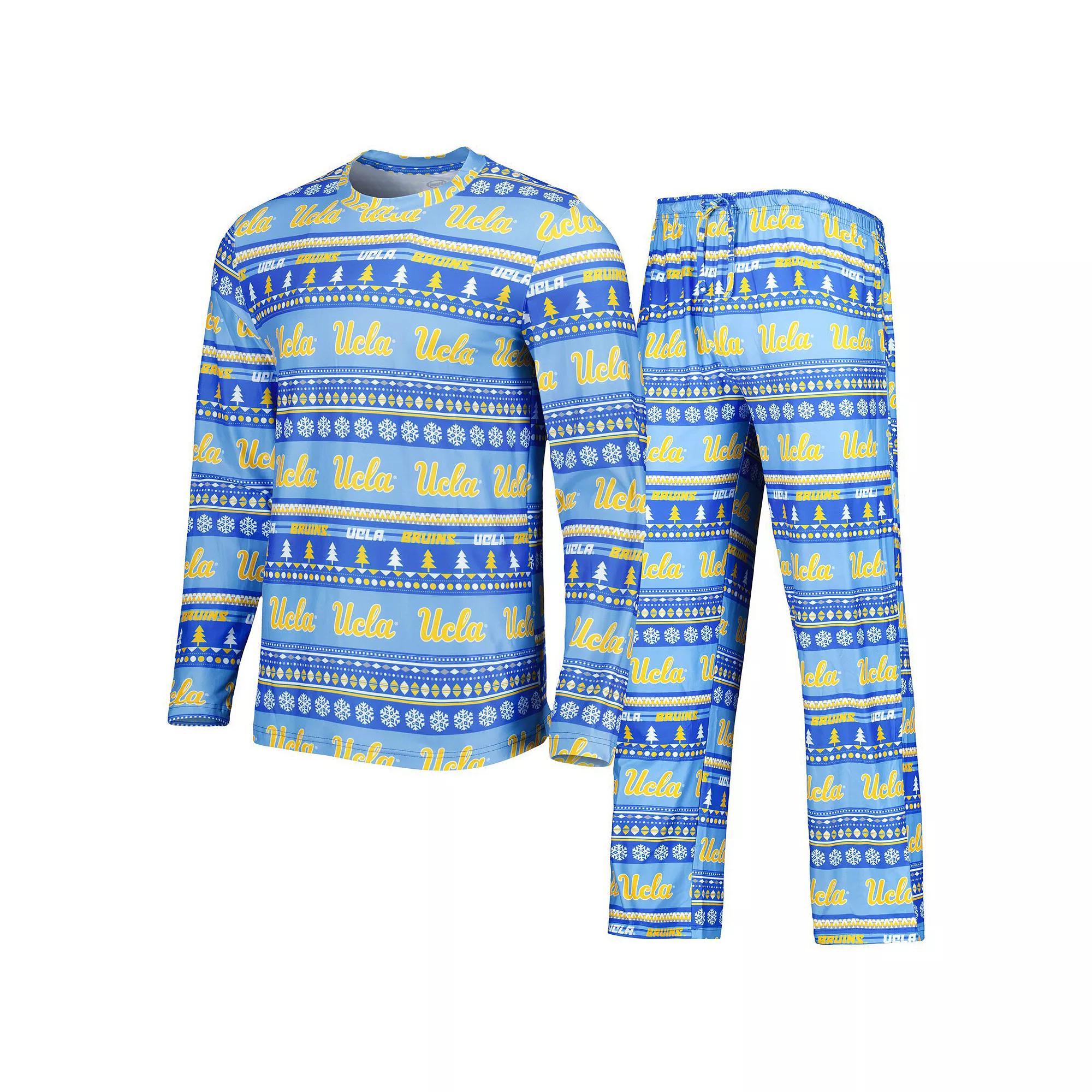 Men's Concepts Sport Blue UCLA Bruins Swivel Long Sleeve T-Shirt & Pants Sleep Set, Size: XL Product Image
