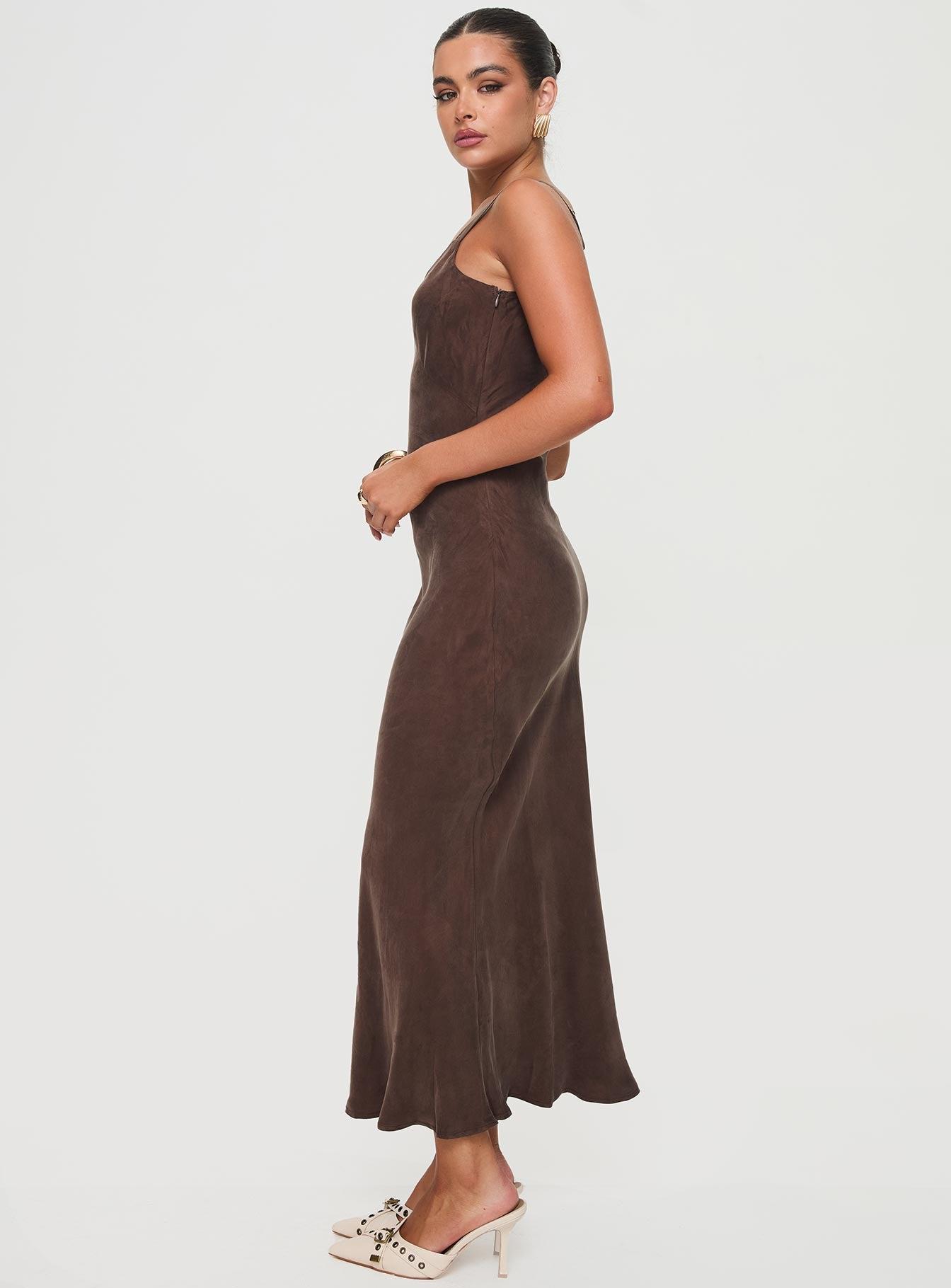 Laurette Maxi Dress Brown Product Image
