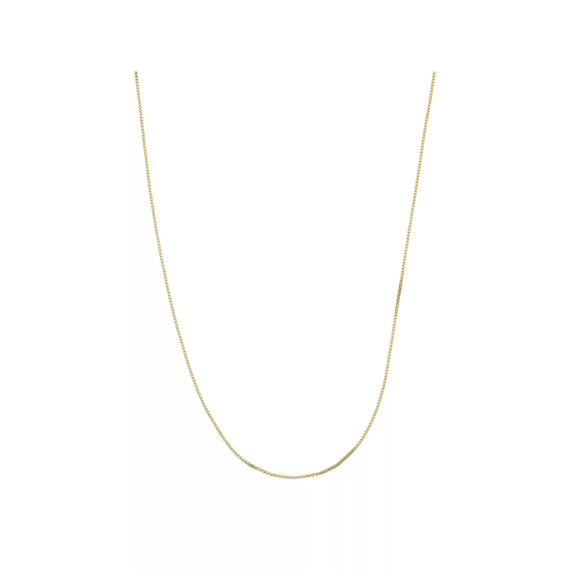 Primavera 24k Gold Over Silver Venetian Box Chain Necklace, Womens Gold Tone Product Image