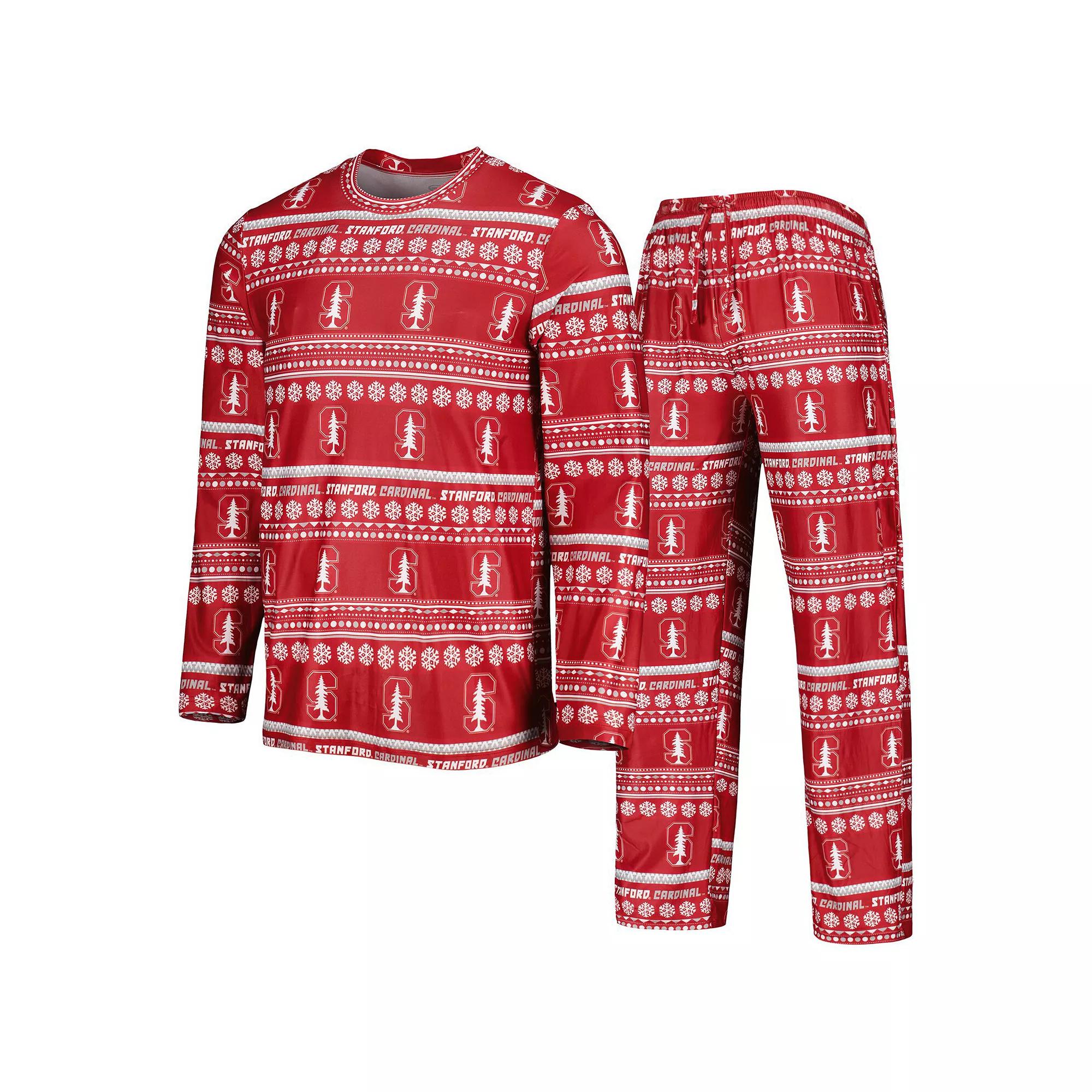 Men's Concepts Sport Cardinal Stanford Cardinal Swivel Long Sleeve T-Shirt & Pants Sleep Set,  Product Image
