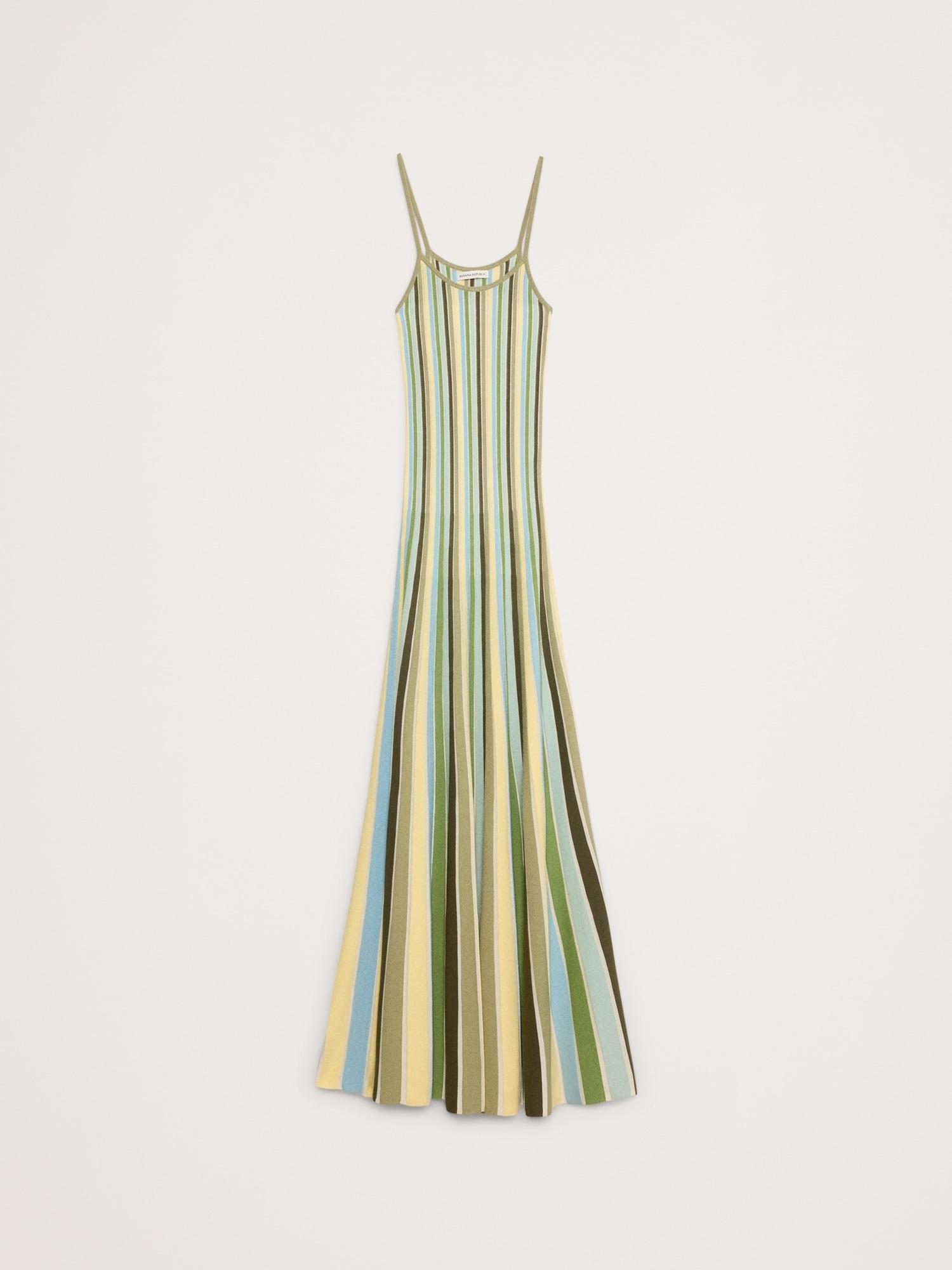 Sculpted Stripe Maxi Dress Product Image