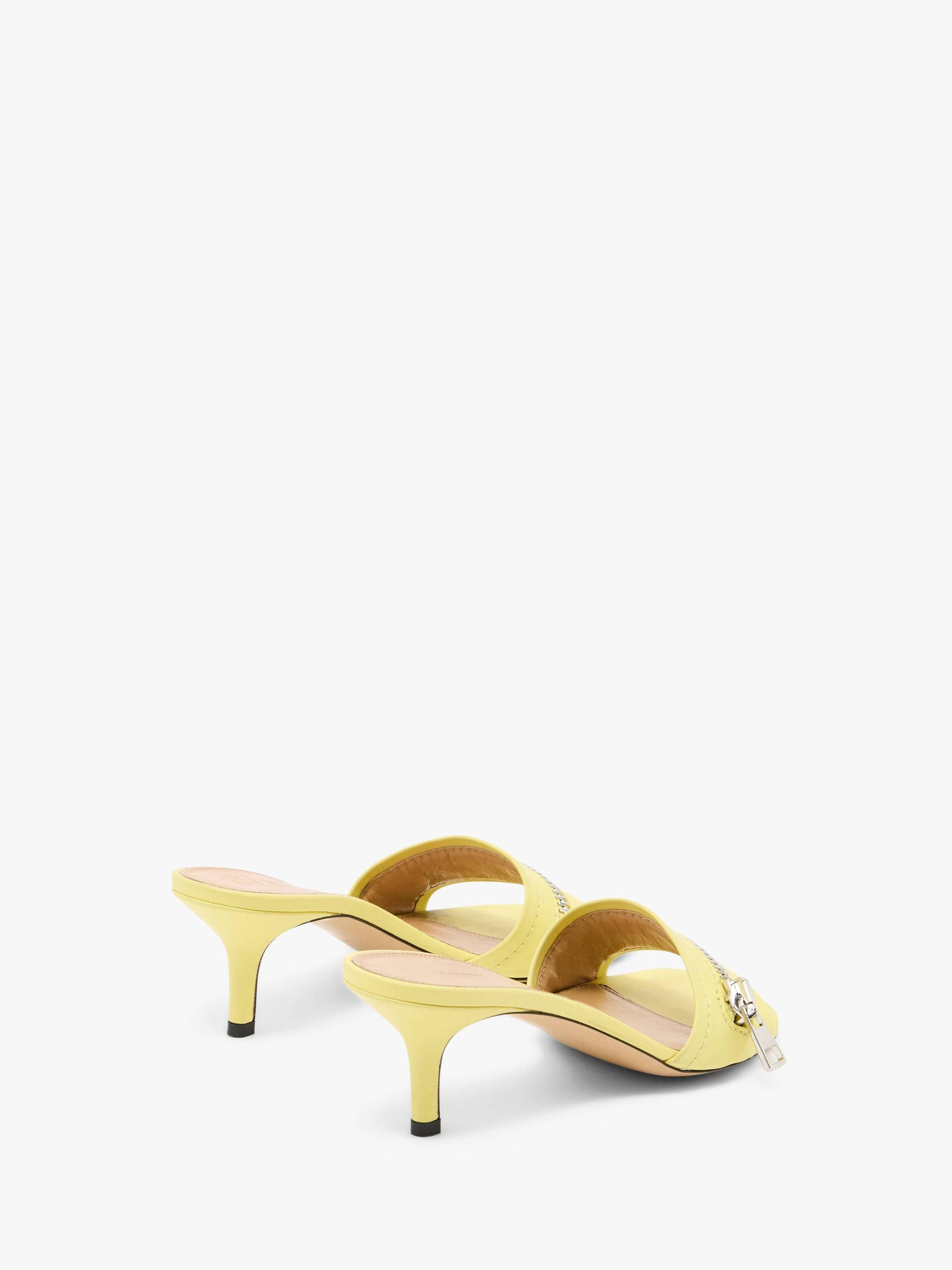 LEATHER BIKER HEEL SANDAL Product Image