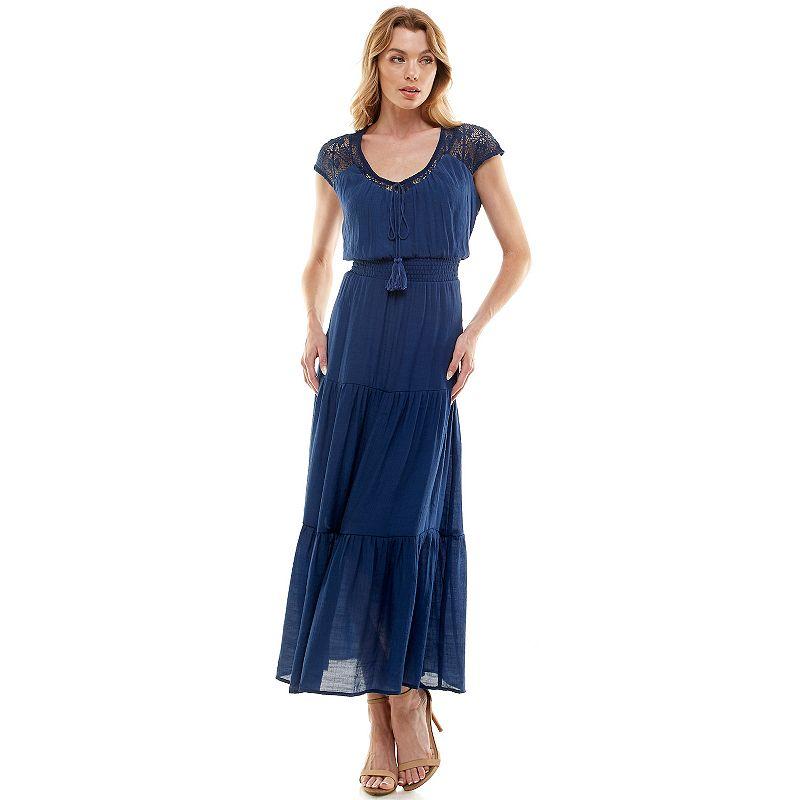 Women's Luxology Gauze Smocked Waist Maxi Dress,  Product Image