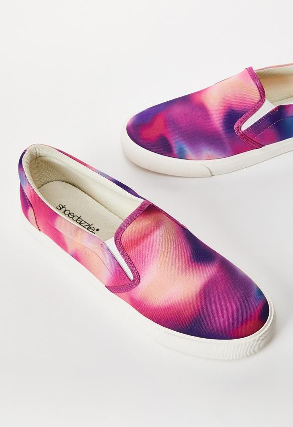 JustFab Margaux Platform Loafer Pump Womens Black/ White Size 8.5 Product Image