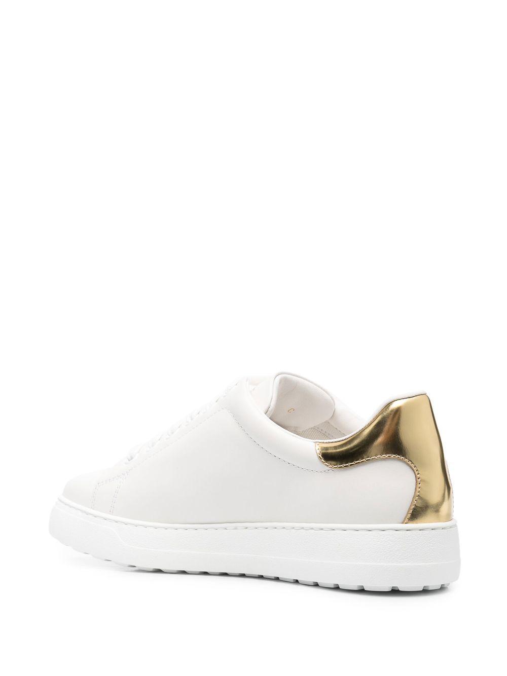 logo-print leather sneakers Product Image