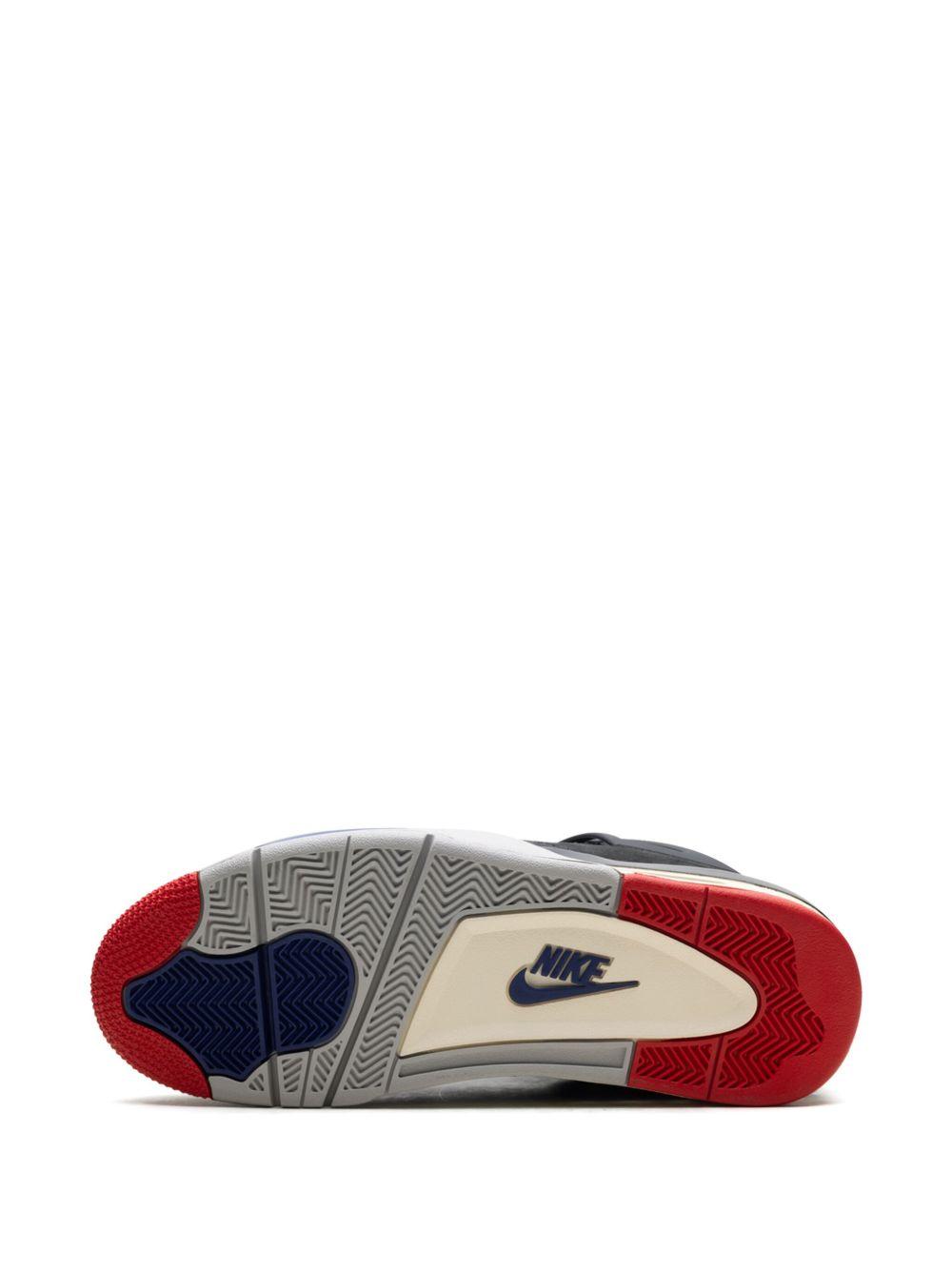 Air Jordan 4 "Rare Air - Black/Fire Red/Deep Royal Blue/Dark Smoke Grey/Tech Grey" sneakers Product Image