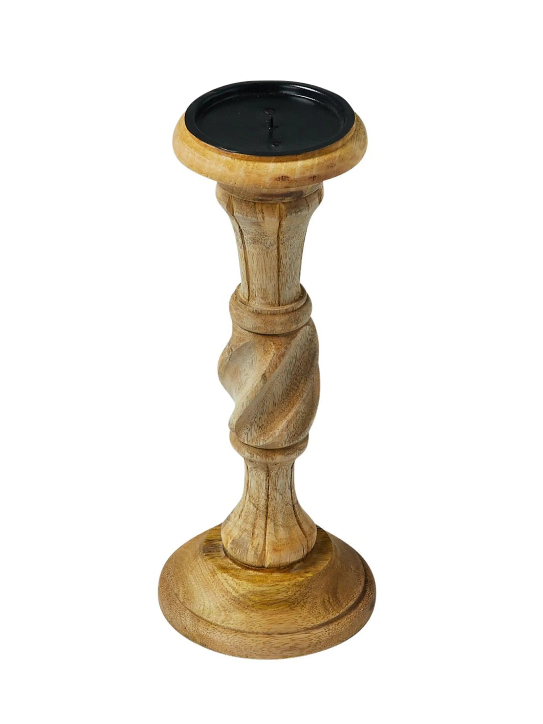 Wooden Candlestick - Natural Product Image