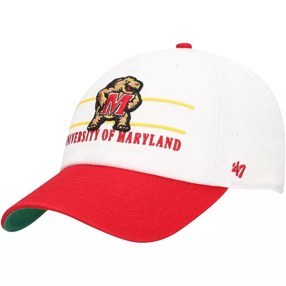Men's '47 White Maryland Terrapins Gridiron Clean Up Adjustable Hat Product Image