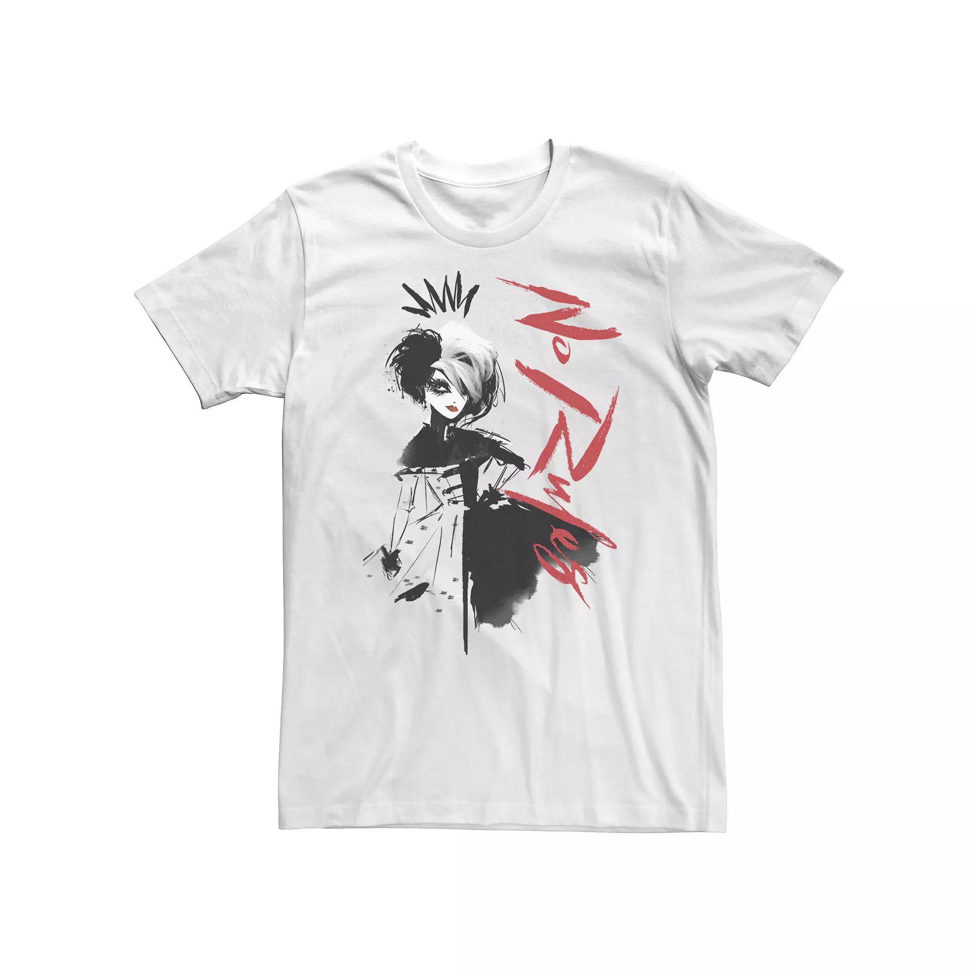 Big & Tall Disney Cruella No Rules Sketch Tee, Men's,  Product Image