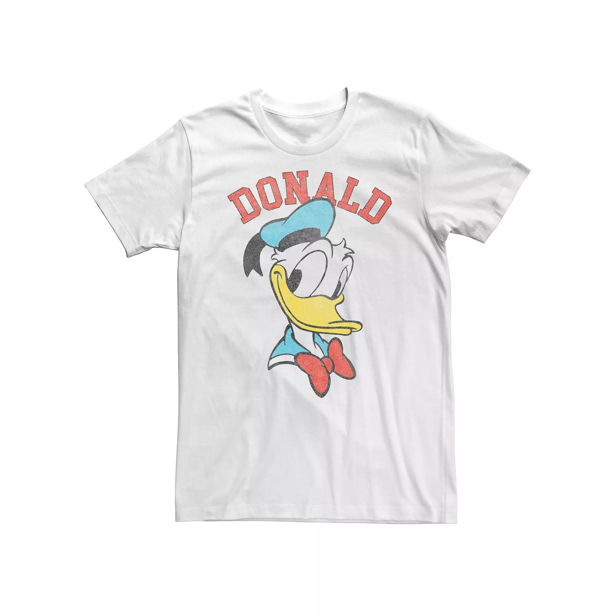 Big & Tall Disney Mickey & Friends Donald Duck Happy Big Face Tee, Men's,  Product Image