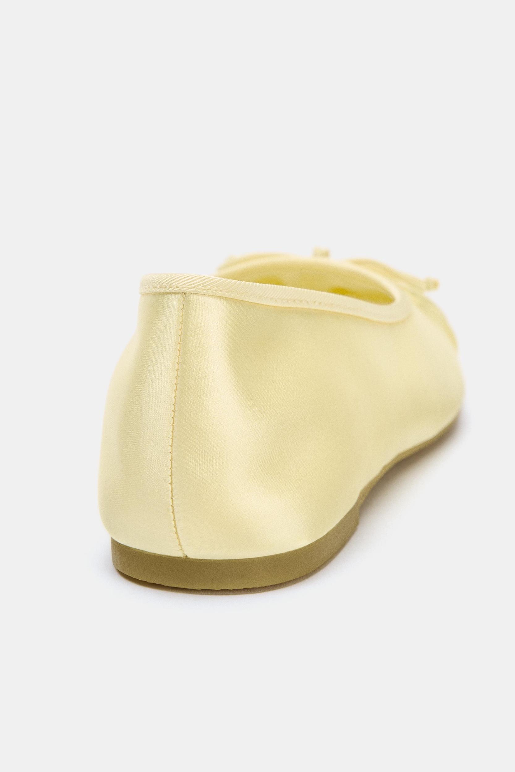 SATIN BOW BALLET FLATS Product Image