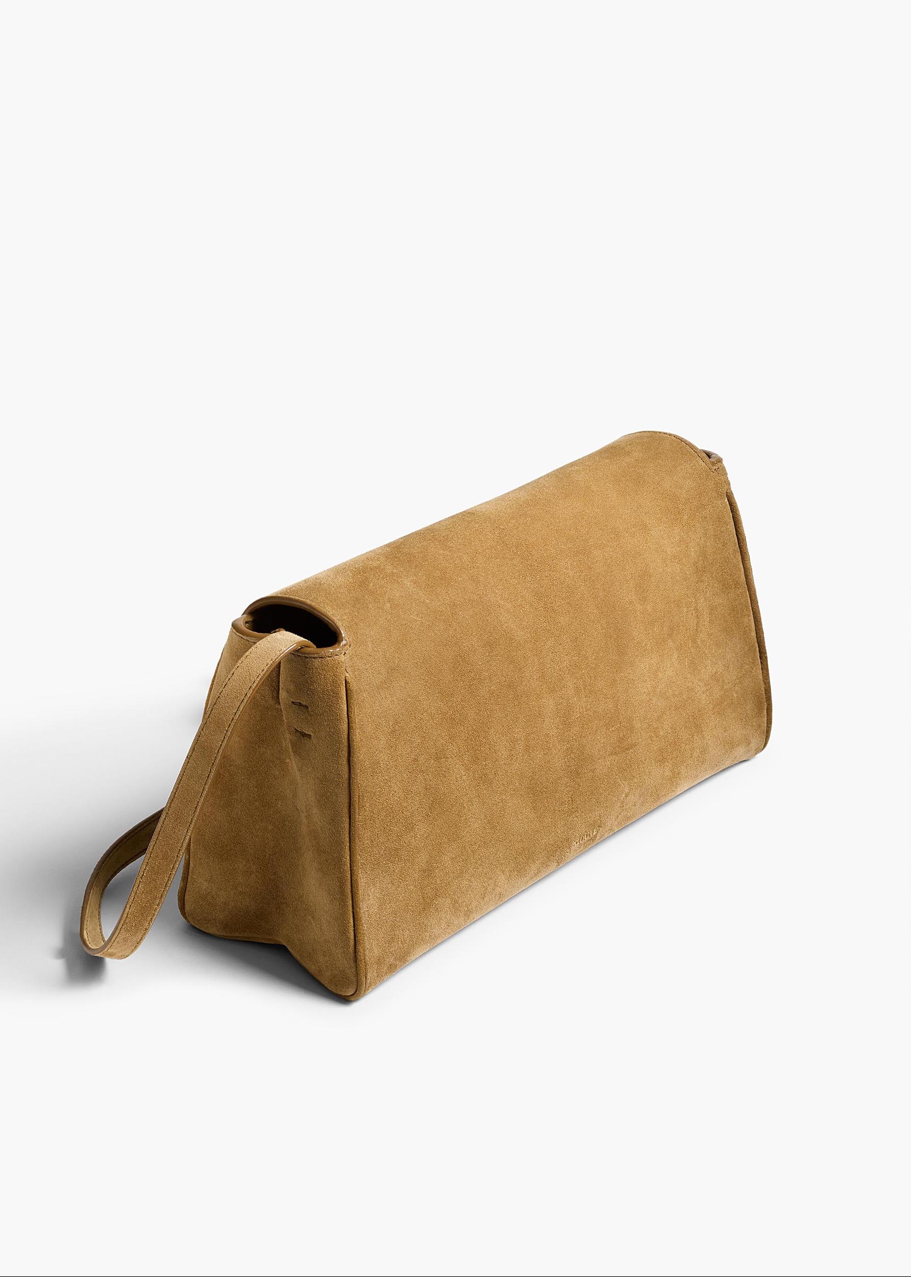 Audrey Crossbody Bag in Mud Suede Product Image