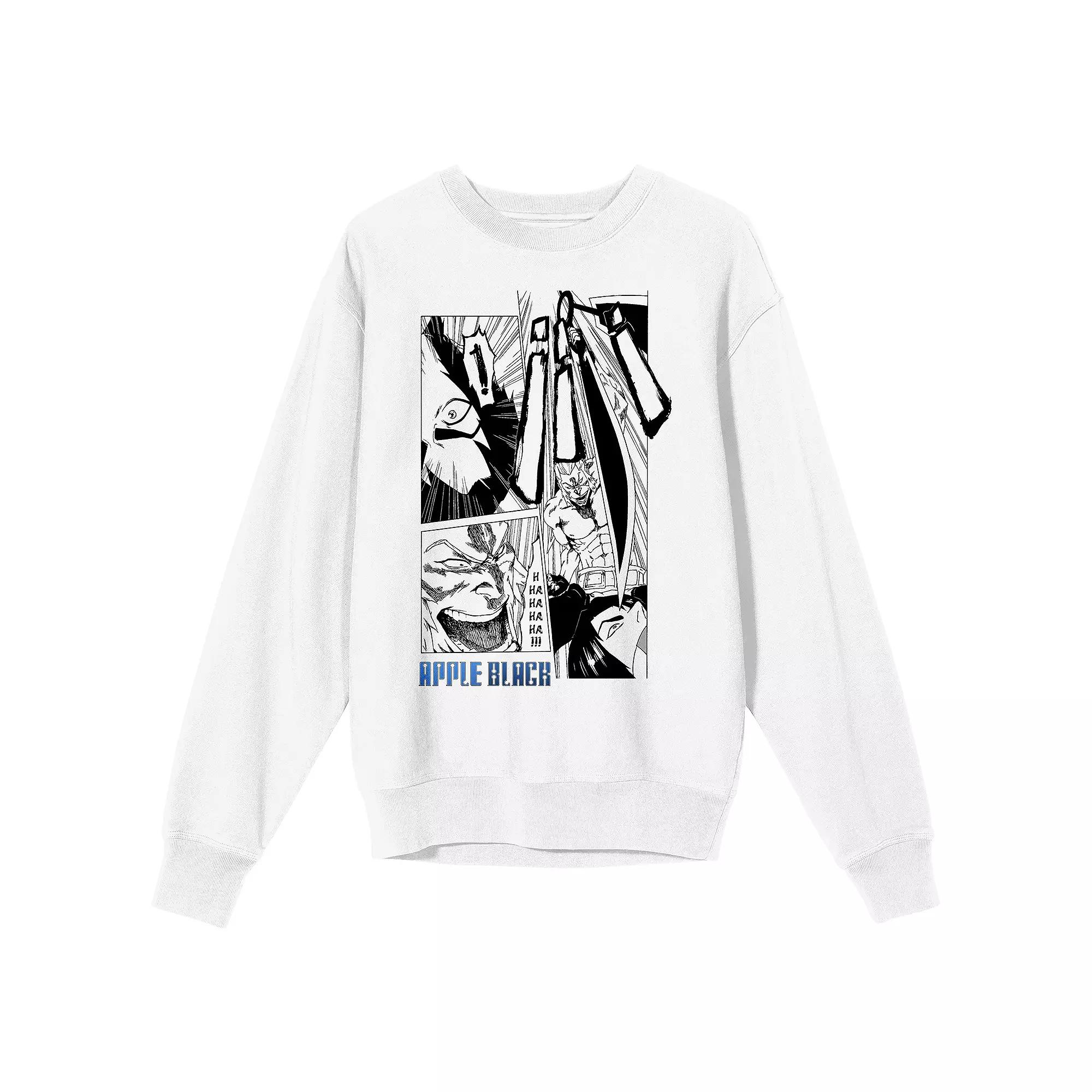 Men's Apple Black Manga Page Sano Long Sleeve Graphic Tee,  Product Image