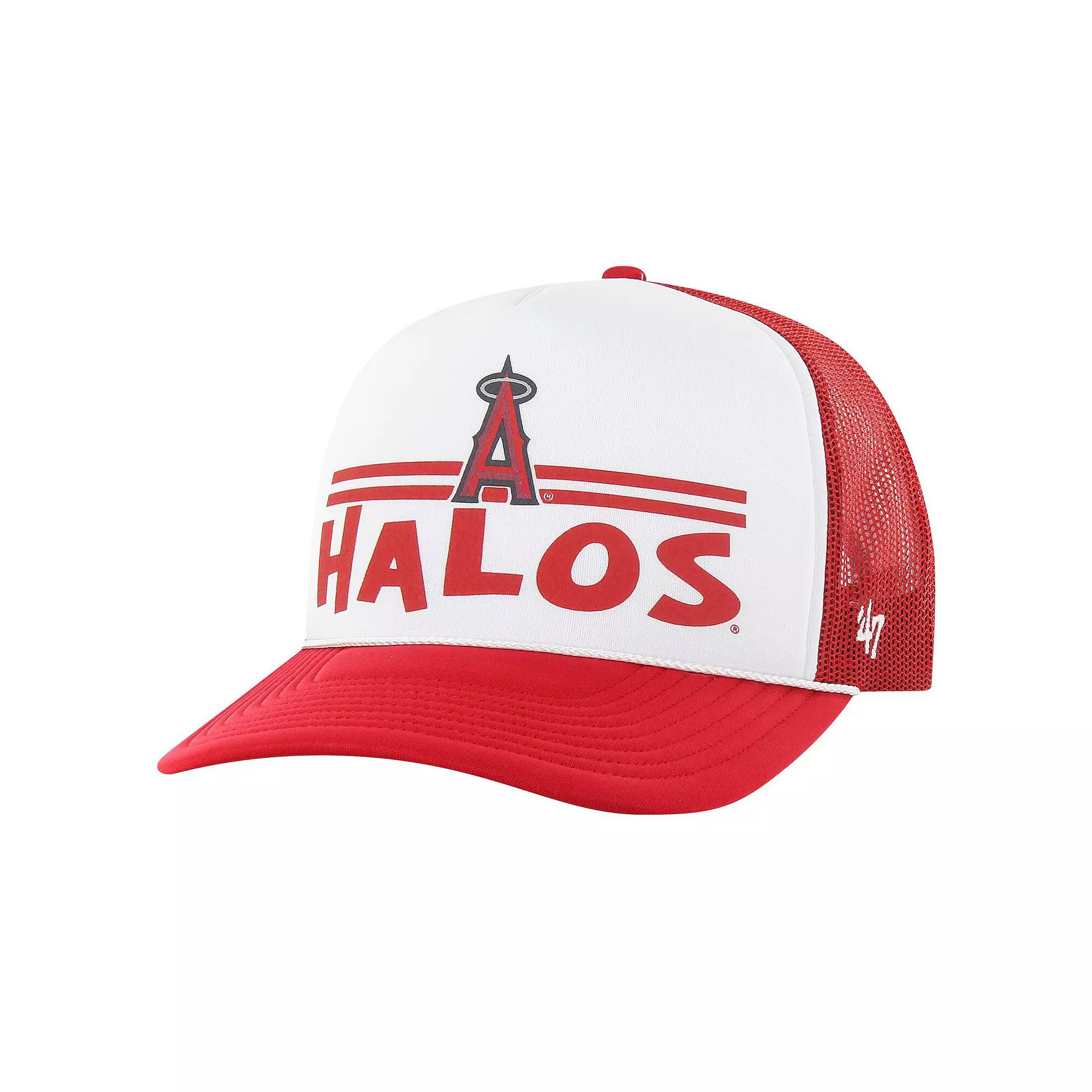 Men's '47 Red Los Angeles Angels Retro Region Foam Trucker Adjustable Hat Product Image