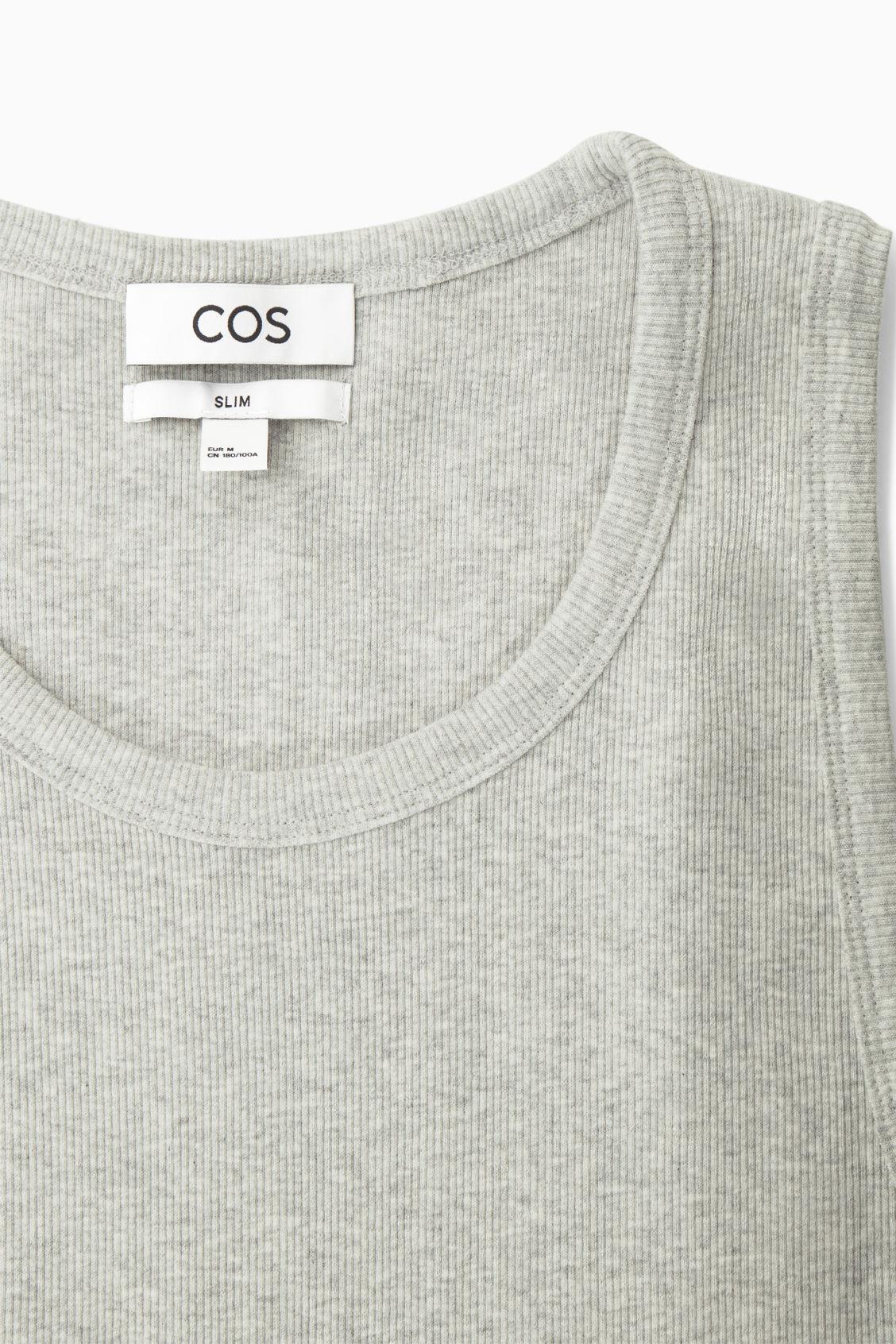 SLIM RIBBED COTTON TANK TOP Product Image