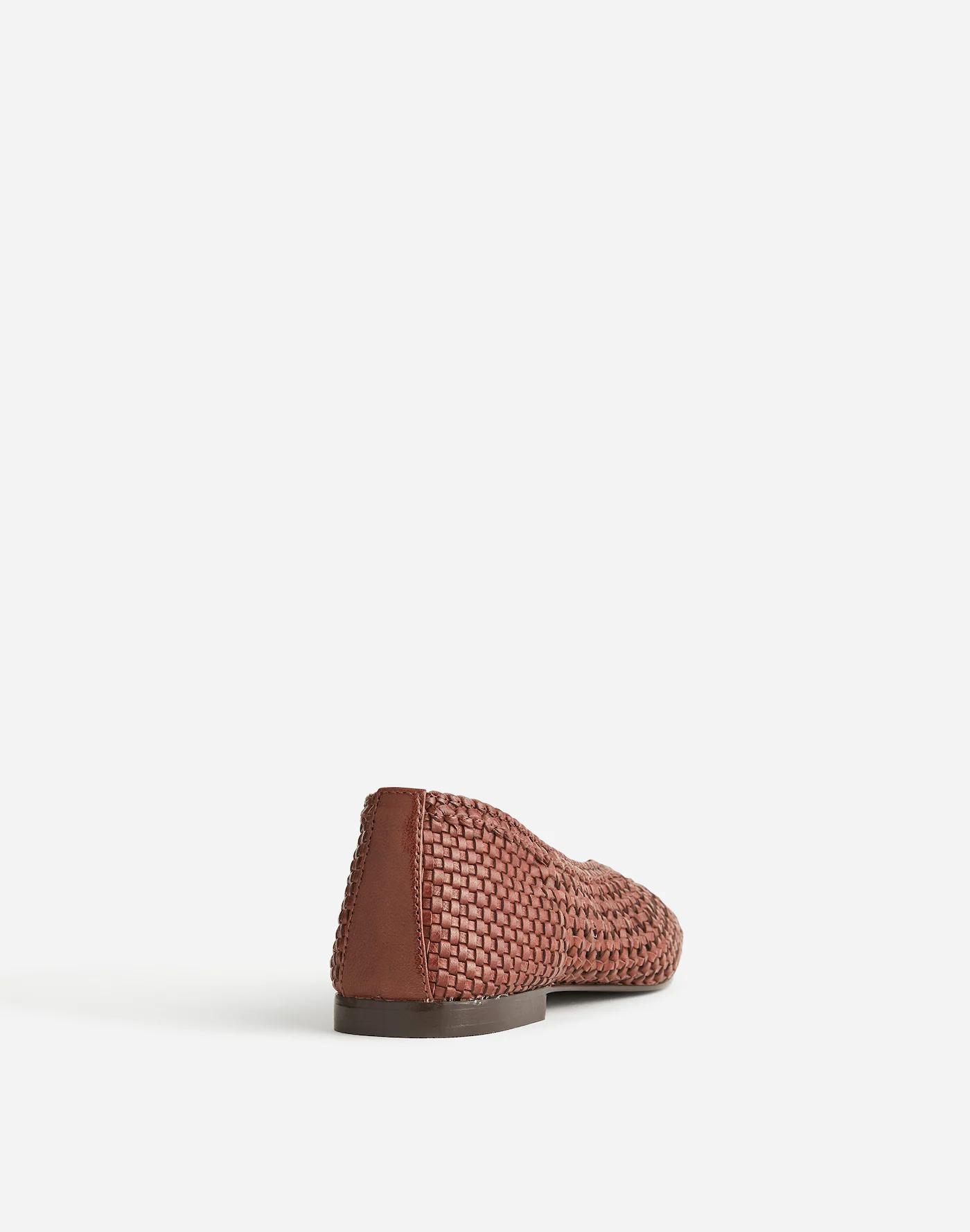 The Mylie Ballet Flat in Handwoven Leather Product Image