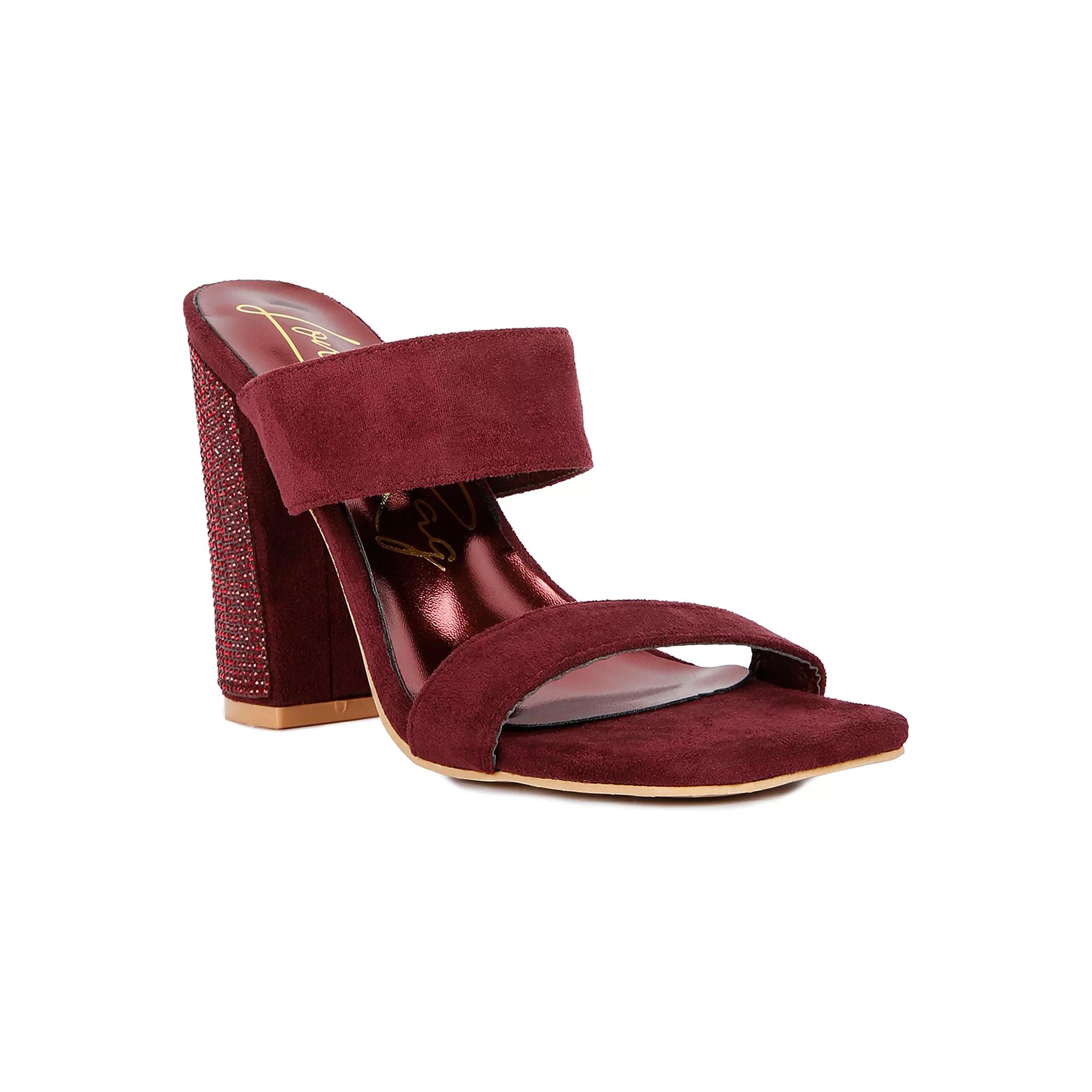 London Rag Sass Women's Block Heel Sandals, Size: 10, Red Product Image