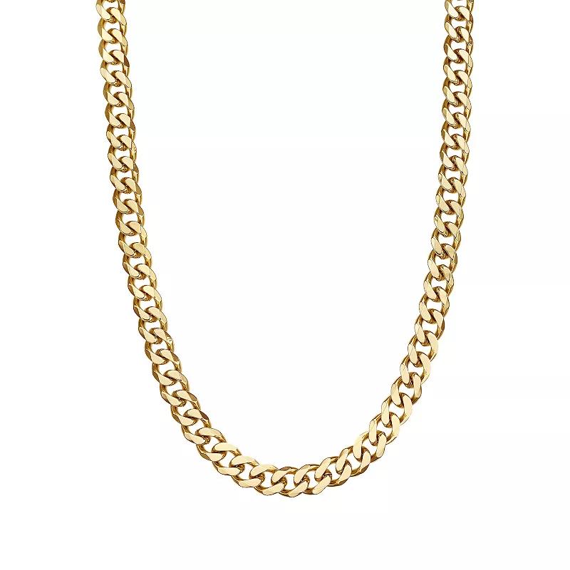 Men's LYNX Stainless Steel Curb Chain Necklace, Size: 20", Gold Tone Product Image
