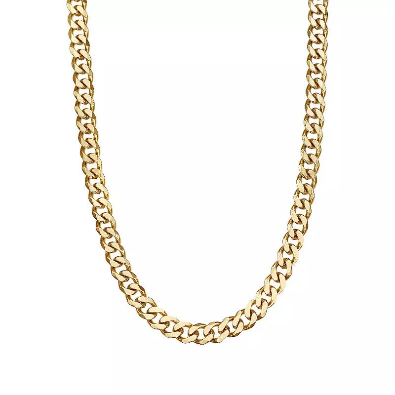 Men's LYNX Stainless Steel Curb Chain Necklace, Size: 20", Gold Tone Product Image