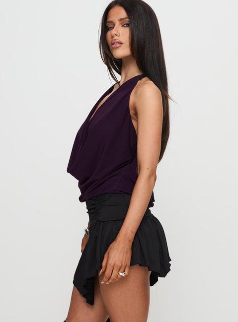 Trianta Asymmetrical Mini Skirt Black Product Image