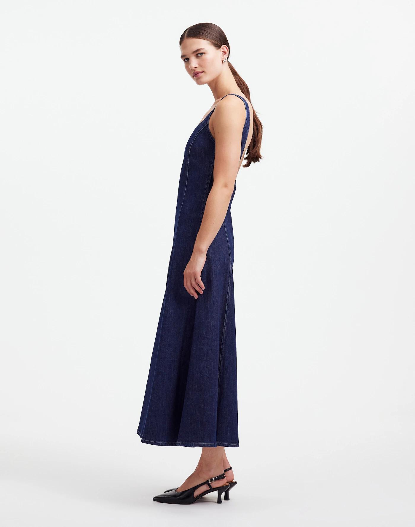 Alexa Chung for Madewell Denim Tank Midi Dress in Pellson Wash Product Image
