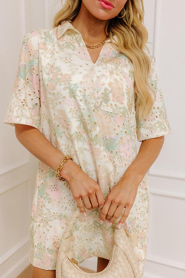 Honeysuckle Fields Floral Eyelet Mini Dress Product Image