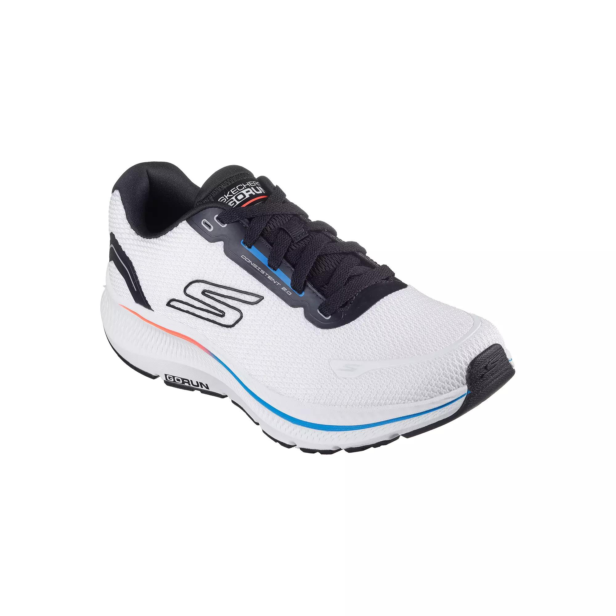 Skechers GO RUN Consistent™ 2.0 Flight Crew Men's Athletic Shoes, Size: 8.5, White Black Product Image