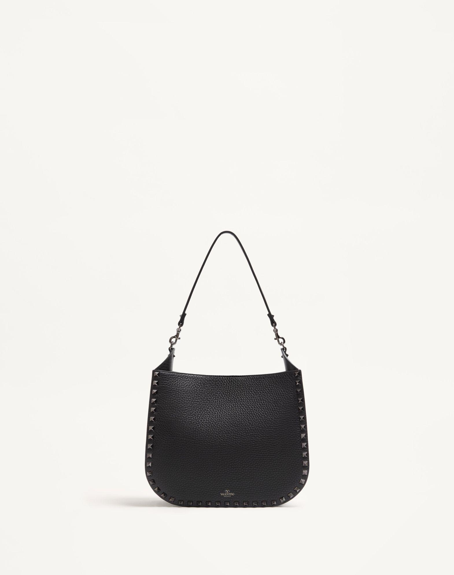 VALENTINO GARAVANI ROCKSTUD HOBO BAG IN GRAINY CALFSKIN  Product Image