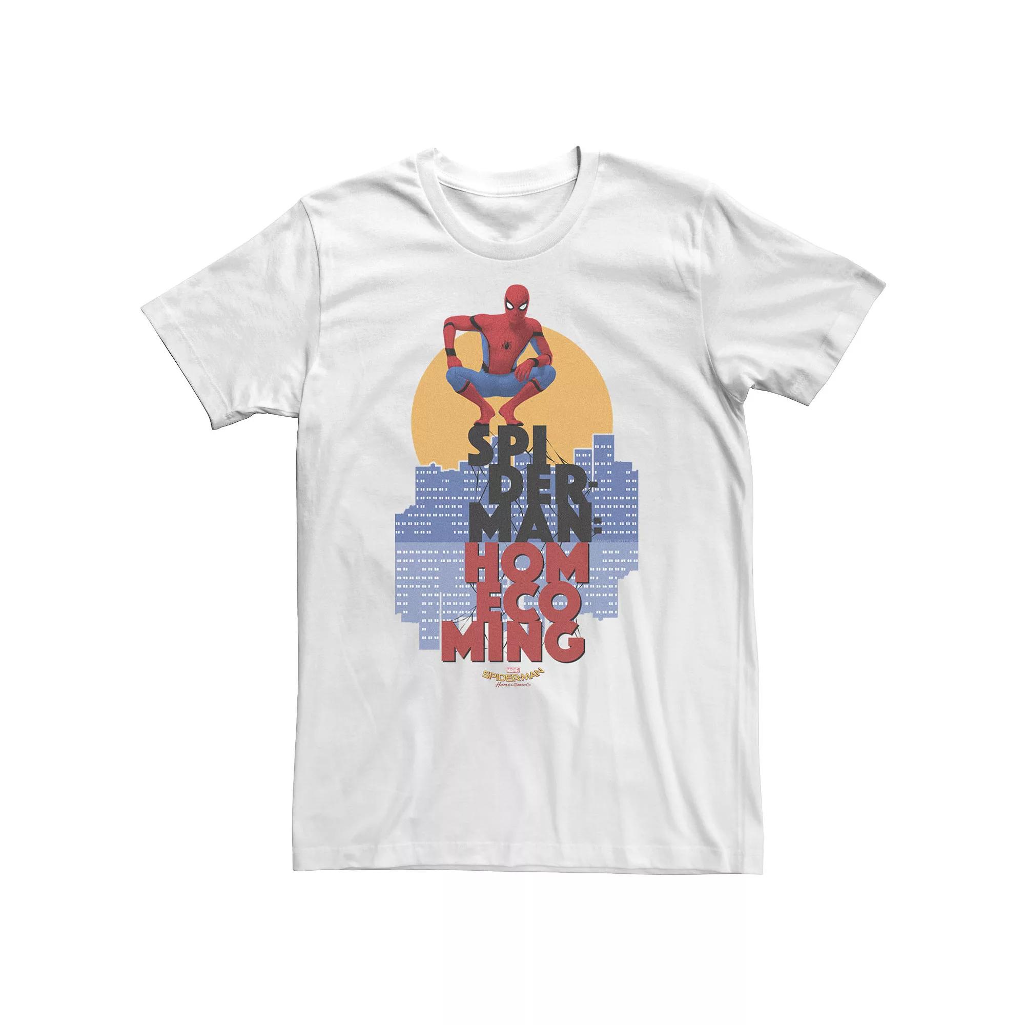 Big & Tall Marvel Spider-Man Homecoming Cityscape Perch Tee, Men's,  Product Image