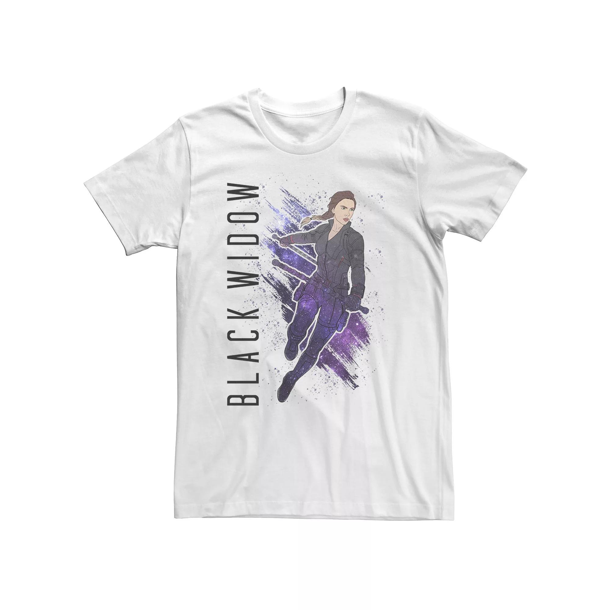 Big & Tall Marvel Avengers Endgame Black Widow Galaxy Painted Tee, Men's,  Product Image