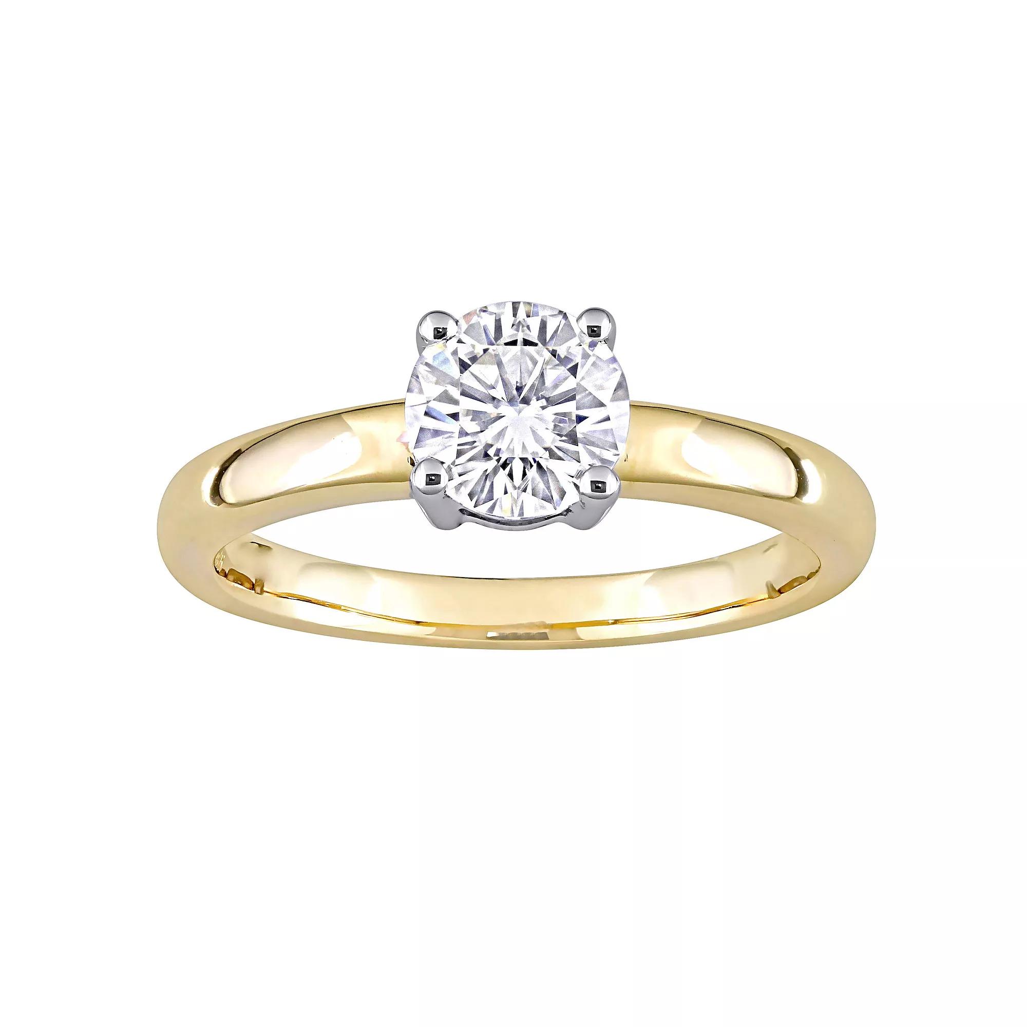 Stella Grace 14k Gold Lab-Created Moissanite Solitaire Engagement Ring, Women's, Size: 10.50, 14k Two Tone Product Image