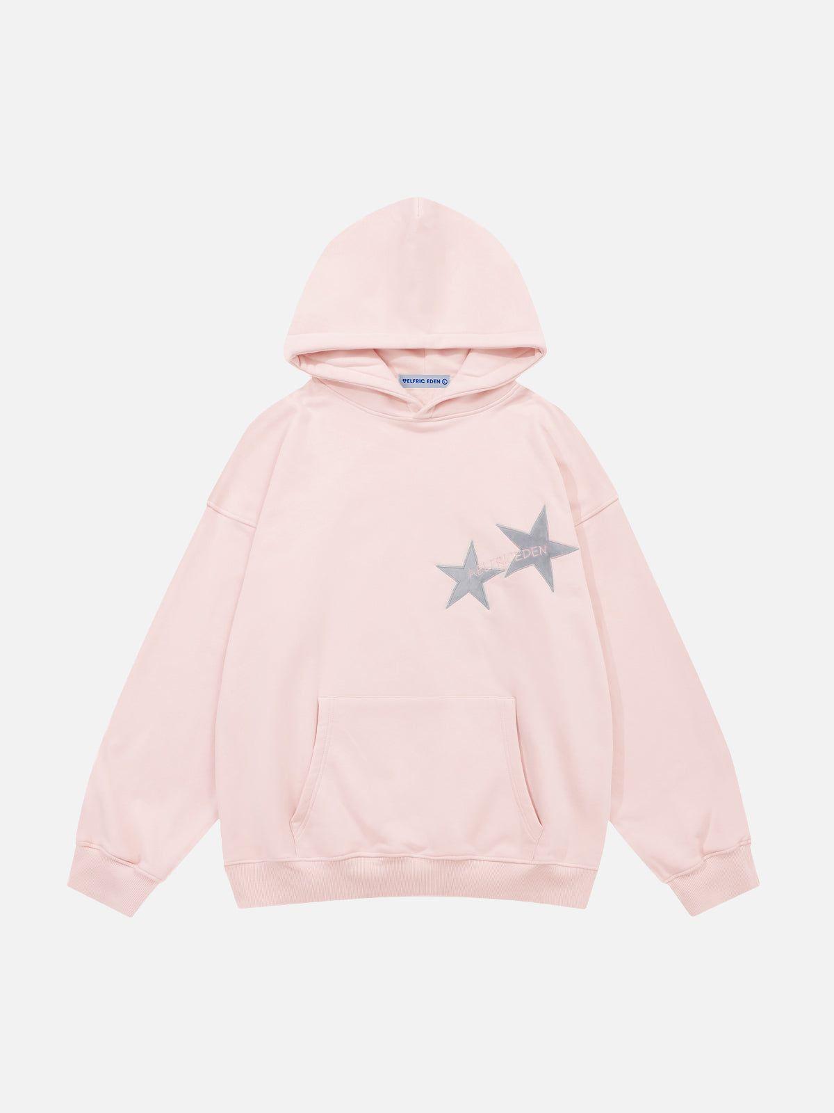Star Color Contrast Hoodie Product Image