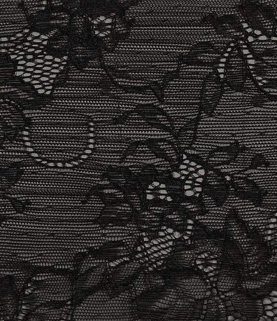 Chelsea & Violet Adams Knit Sheer Illusion Lace Boat Neck Long Sleeve Fitted Bodysuit Product Image