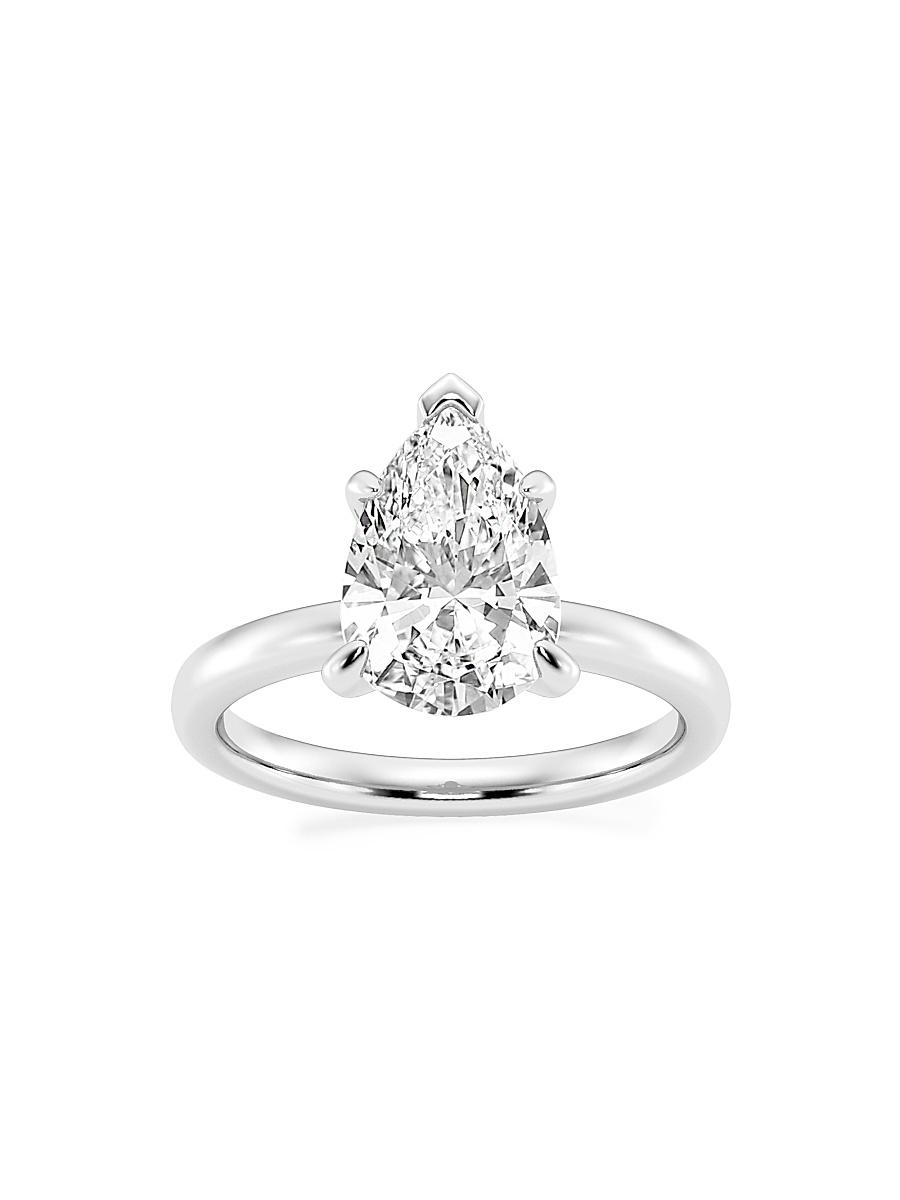Womens Platinum & Pear-Cut Lab-Grown Diamond Solitaire Ring/0.50-5.00 TCW Product Image