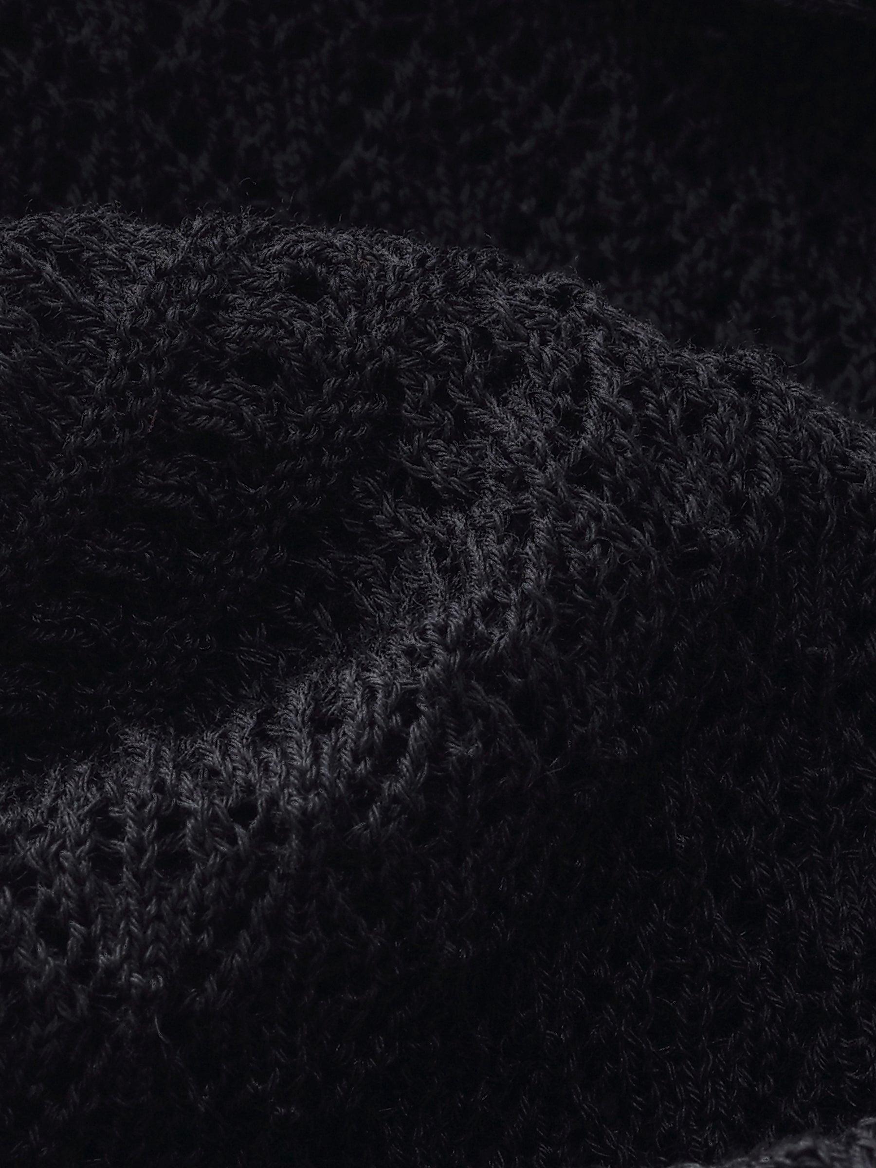 Tencel Blend Openwork Women Flared Sleeve Cardigan Product Image