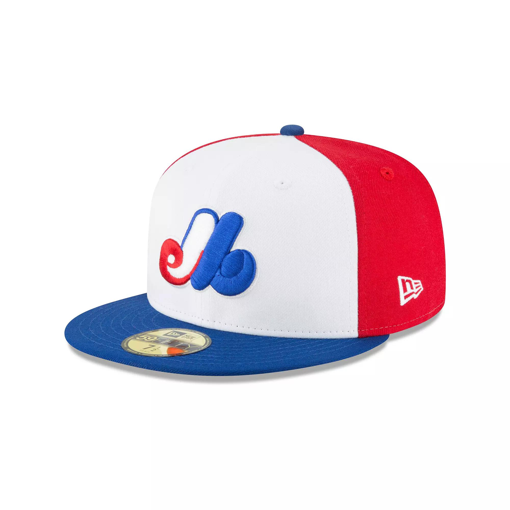 Men's New Era White Montreal Expos Cooperstown Collection Wool 59FIFTY Fitted Hat, Size: 6 7/8, Mlb White Product Image