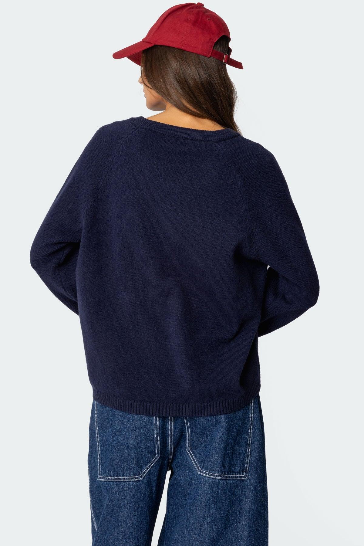 Martha Oversized V Neck Sweater Product Image