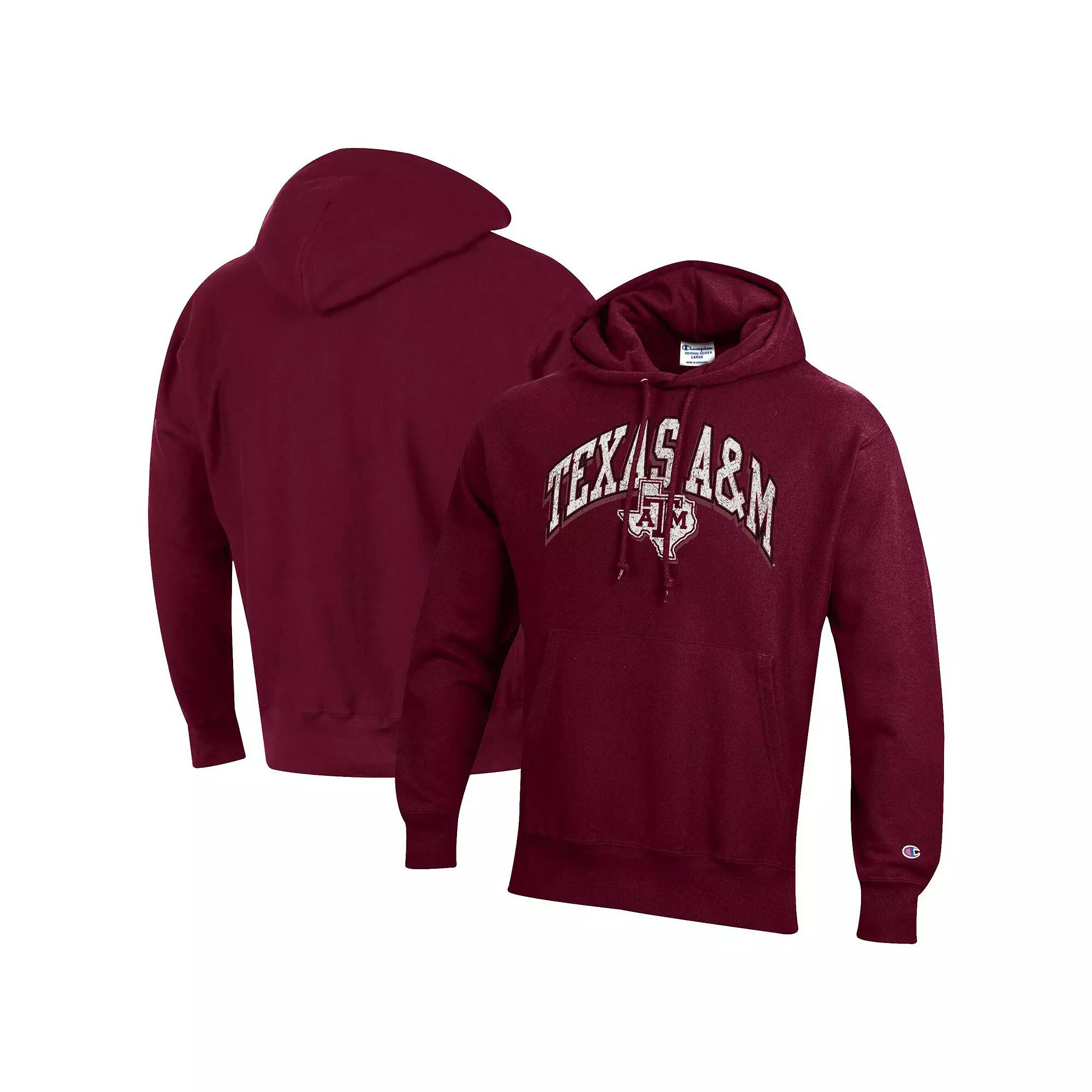 Men's Champion Maroon Texas A&M Aggies Vault Late Night Reverse Weave Pullover Hoodie, Size: XL, Red Product Image