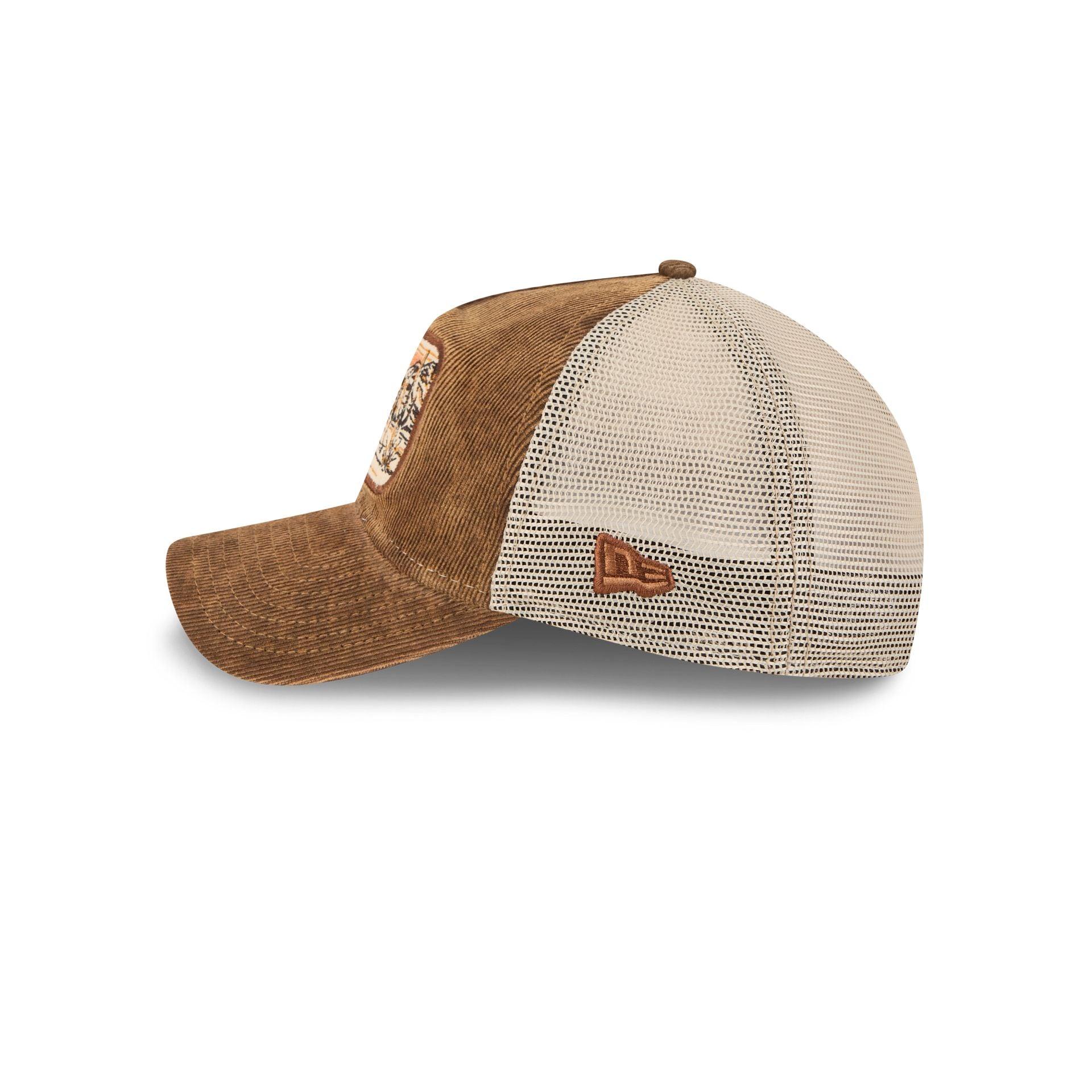 Texas Rangers Vintage Landscape Brown 9TWENTY A-Frame Trucker Hat Male Product Image