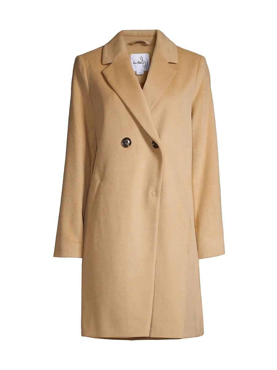 Womens Wool-Blend Double-Breasted Cutaway Coat Product Image