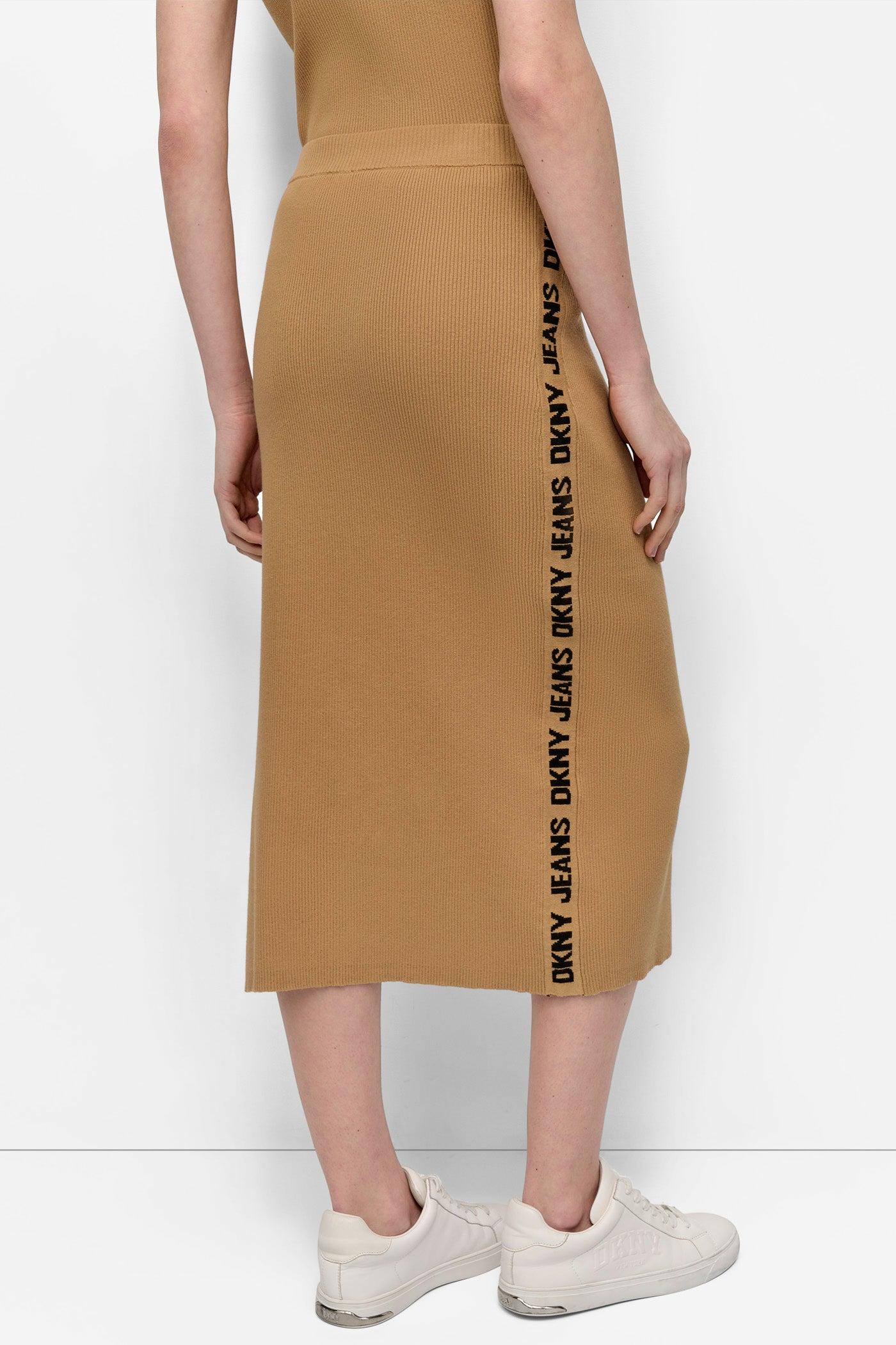 LOGO RIB-KNIT MIDI SKIRT Product Image