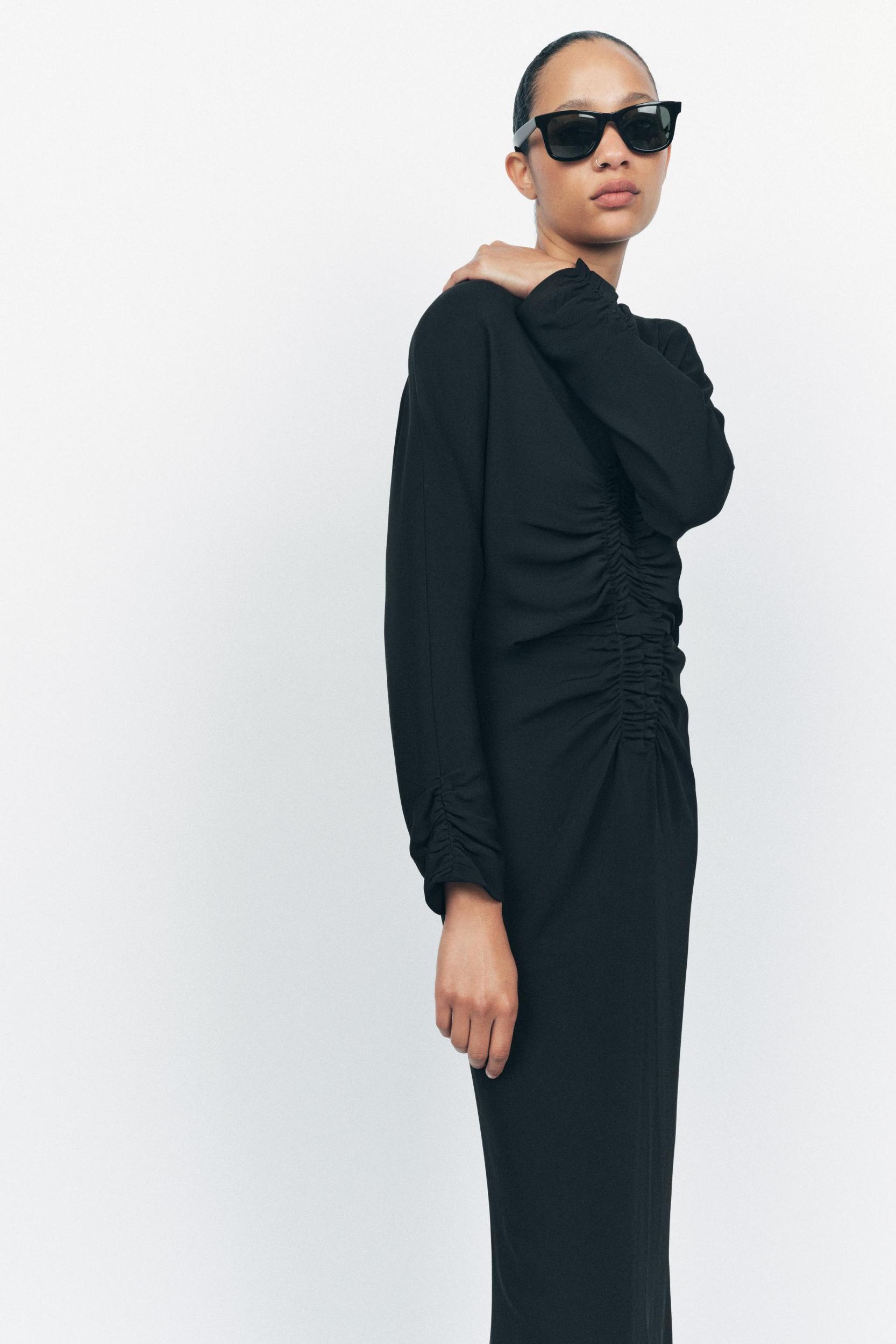 DRAPED MIDI DRESS ZW COLLECTION Product Image