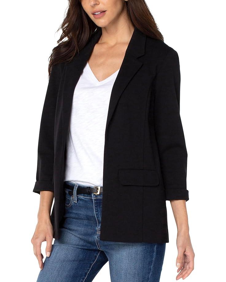 Petite Boyfriend Blazer with Princess Darts Super Stretch Ponte Product Image