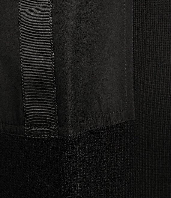 DKNY by Donna Karan Mixed Media Satin Pocket Wide Leg Cargo Pants Product Image