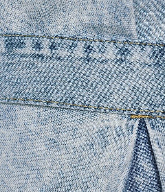 Signature 8 Strapless Belted Denim Top Product Image