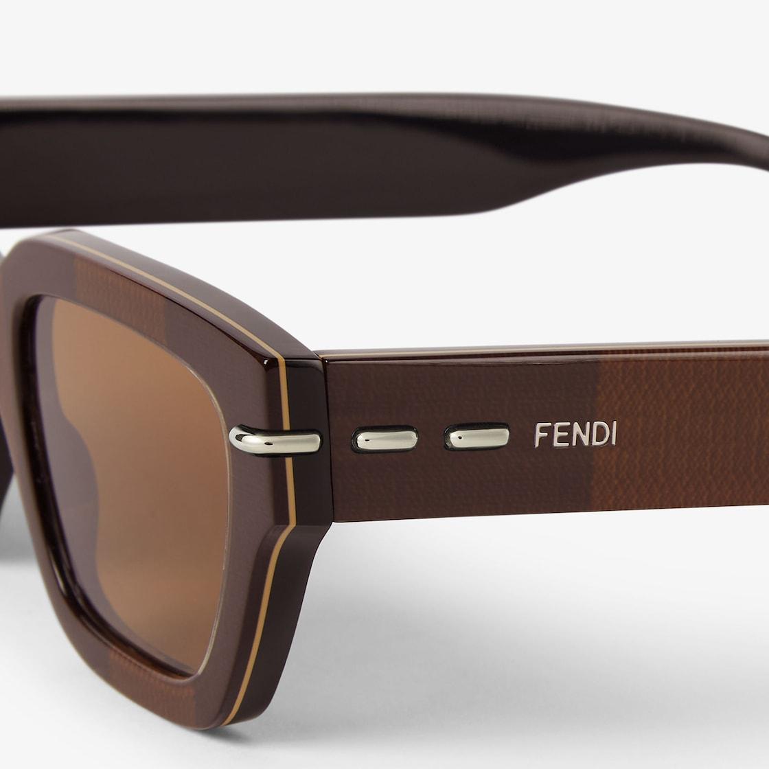 Fendi SelleriaPequin brown acetate sunglasses Product Image
