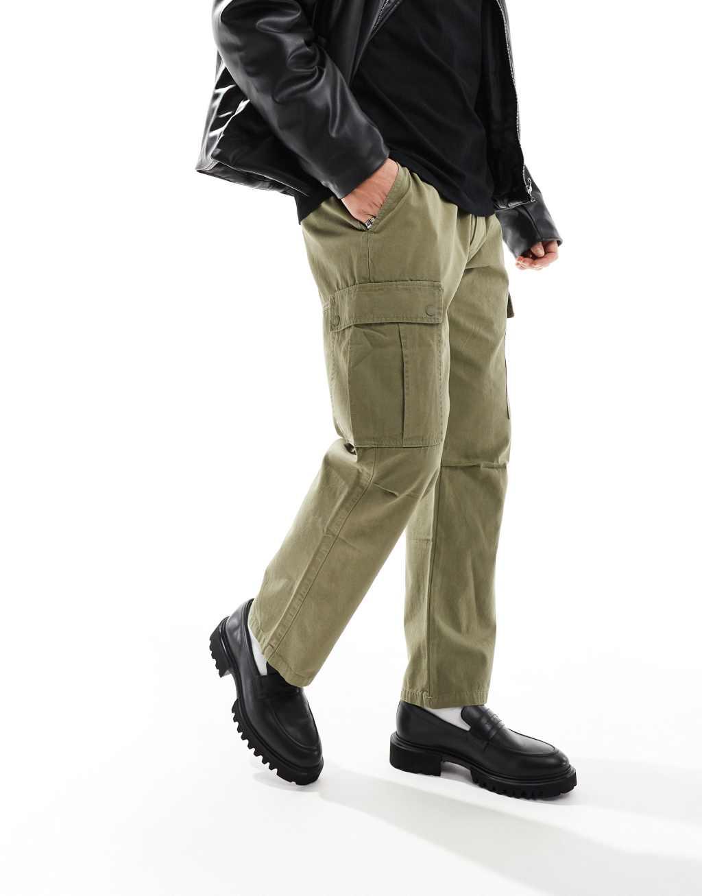 Scalpers icon gannet cargo pants in khaki Product Image