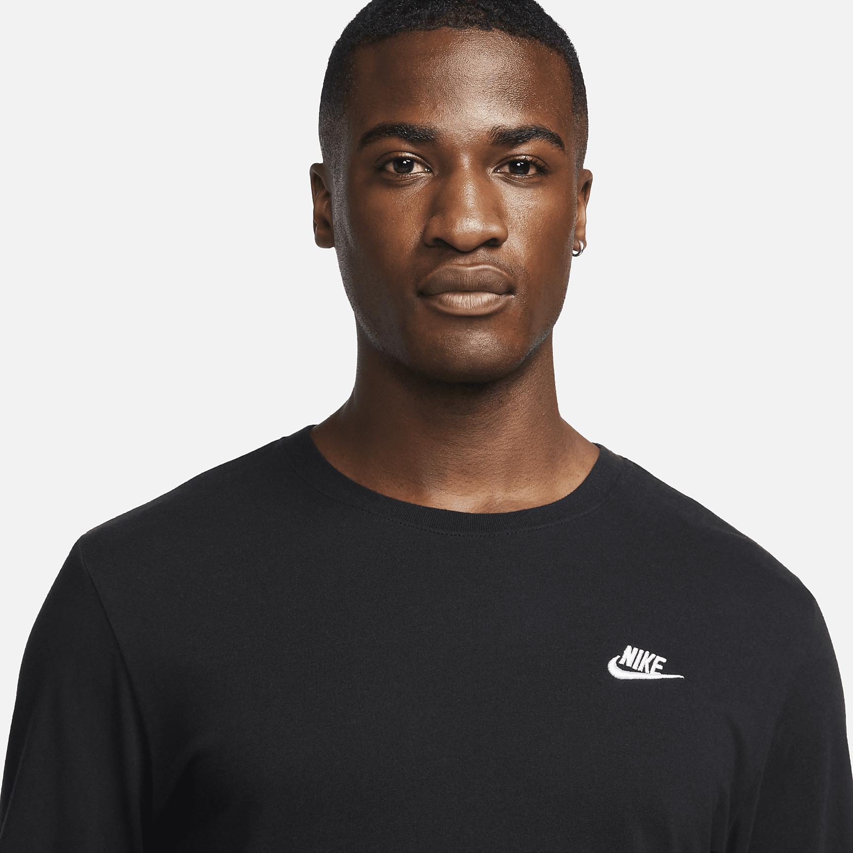 Mens Nike Sportswear Club Long-Sleeve T-Shirt | AR5193-010 Product Image