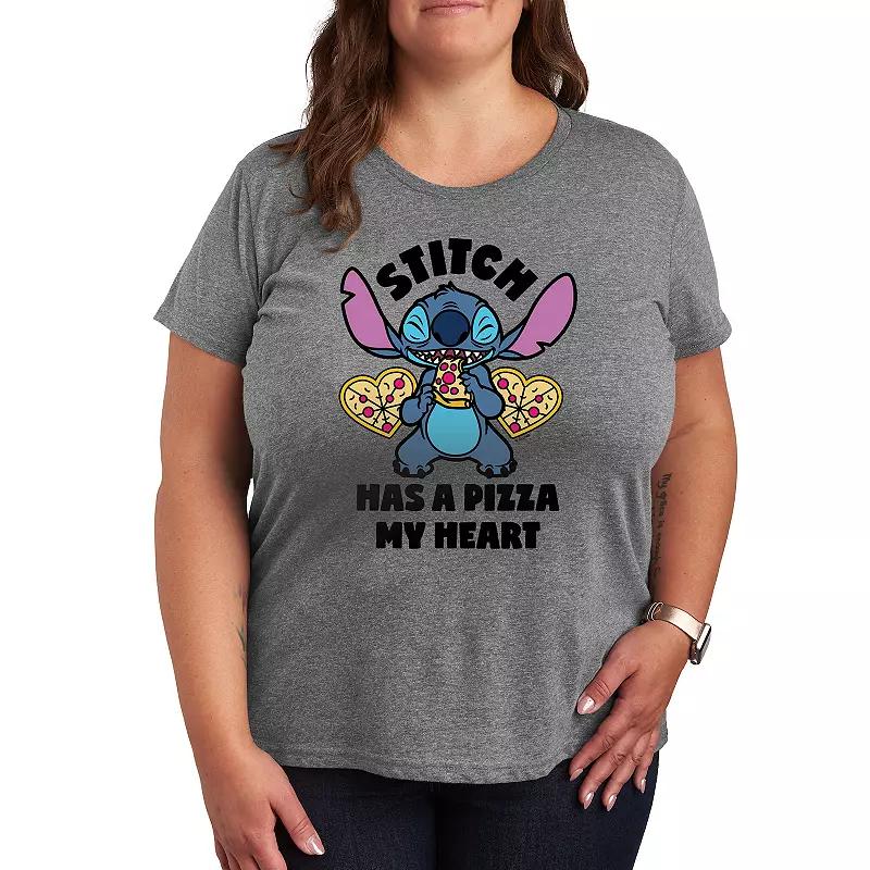 Disney's Lilo & Stitch Plus Pizza My Heart Graphic Tee, Women's,  Product Image