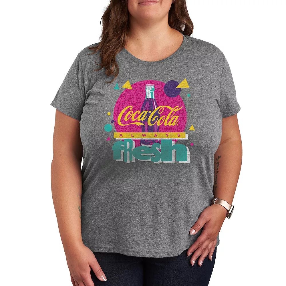 Plus Coca-Cola Coke Pattern Logo Graphic Tee, Women's,  Product Image